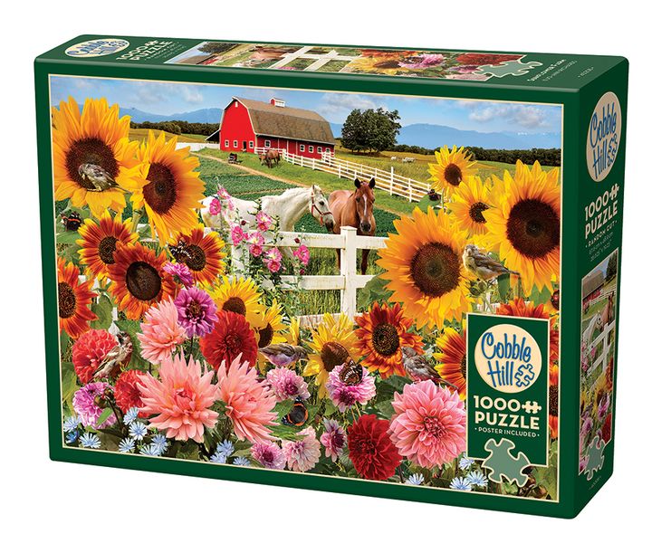 Cobble Hill Sunflower Farm 1000 Piece Puzzle