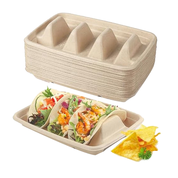 50 Pieces Biodegradable Disposable Taco Holder