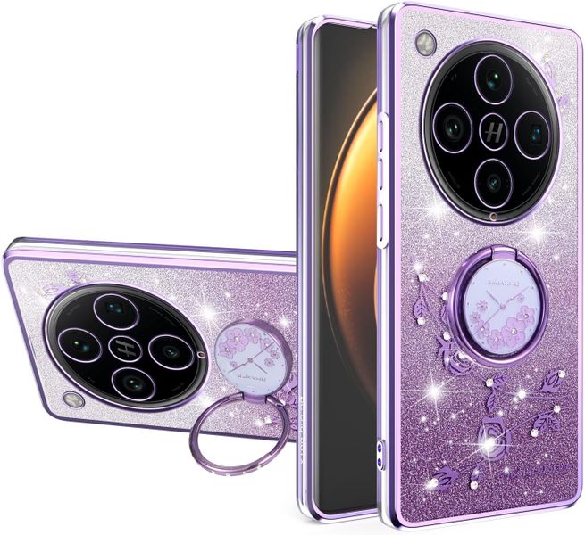 Bling Sparkle Flowers Phone Case Compatible With Oppo Find X8 Pro