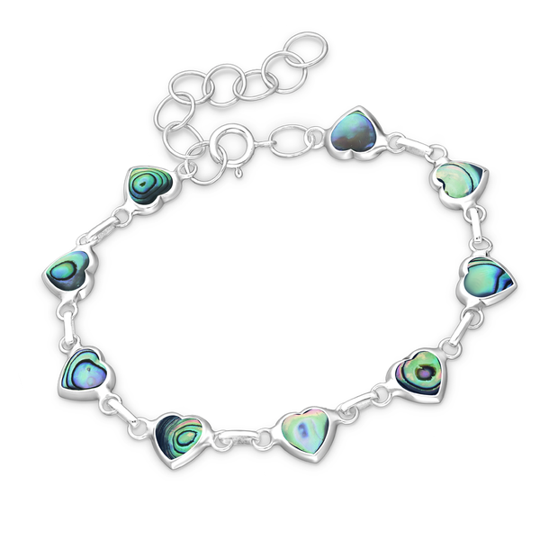 Decorated Shell Heart Bracelet 18.75cm
