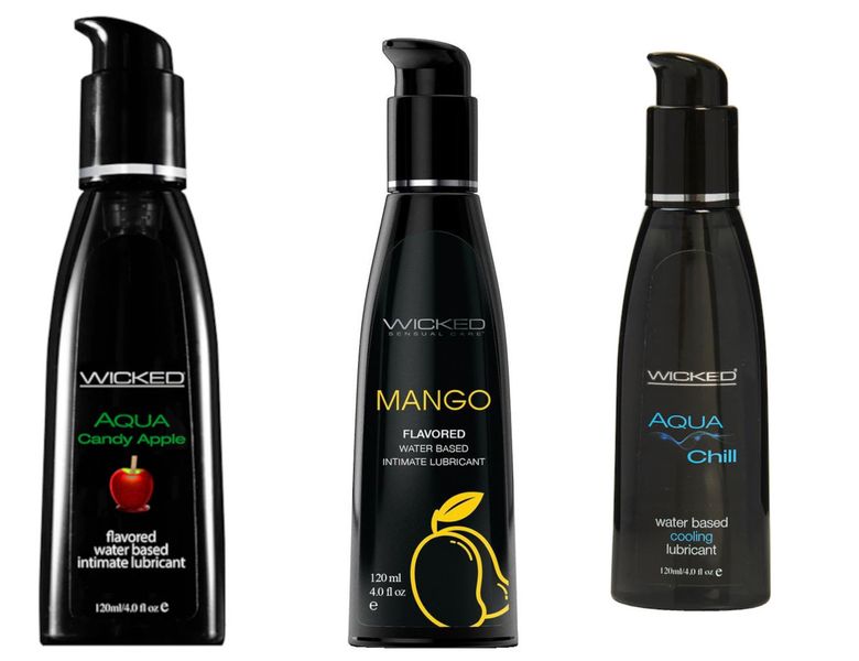 Wicked Adult Sensual Care Aqua Chill w Candy Apple &amp; Mango Lubes Lubricants
