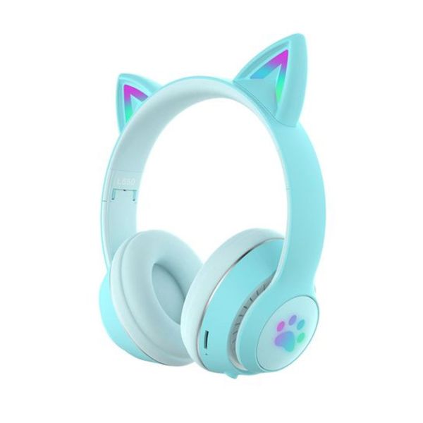 Soul Tech Wireless Bluetooth Cat Ear Headphones - Blue