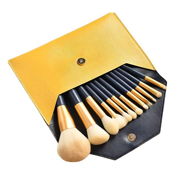 12pcs Soft Makeup Brushes Set with Portable PU Bag for Full Face Makeup