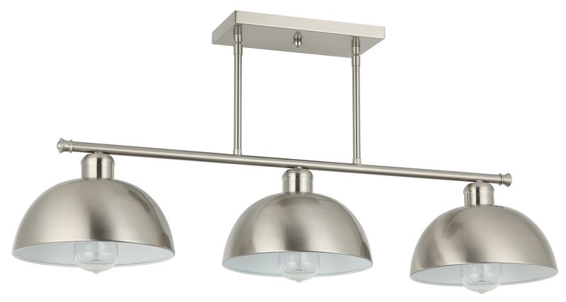 Satin Chrome Finish Three-Light Island Pendant - PEN845