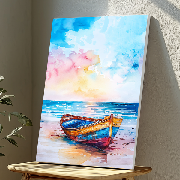 Watercolor Boat image