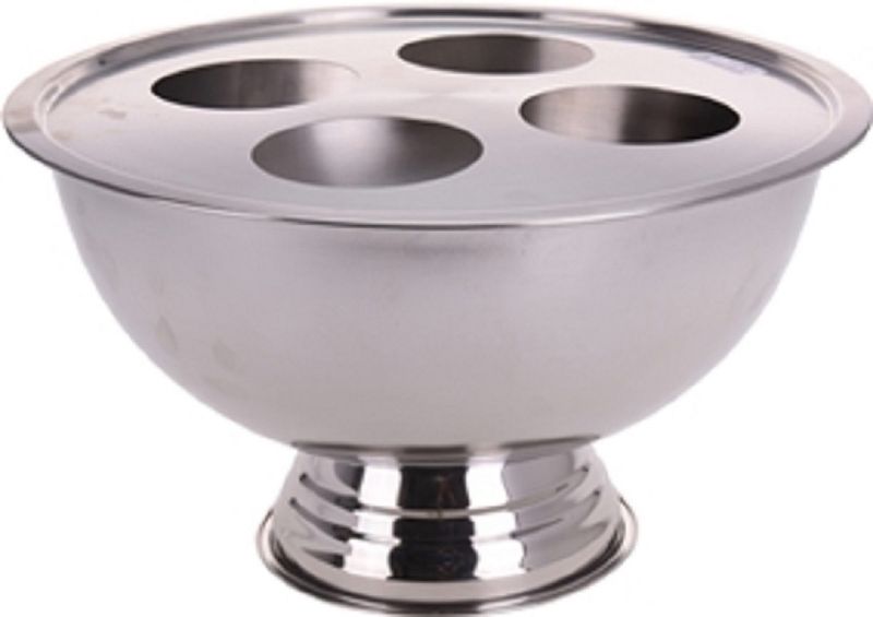 S/S Bowl Silver Matt With Bottle Hold