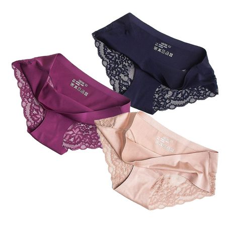 3pk woman Underwear seamless no Show Lace Panties Set one piece butt lift, Shop Today. Get it Tomorrow!