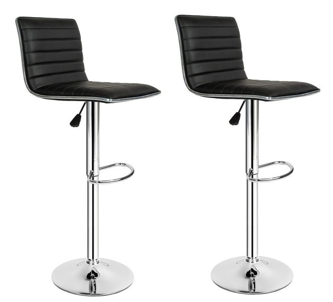Bar Stools / Nook Chairs - Set of 2 – Black Colour