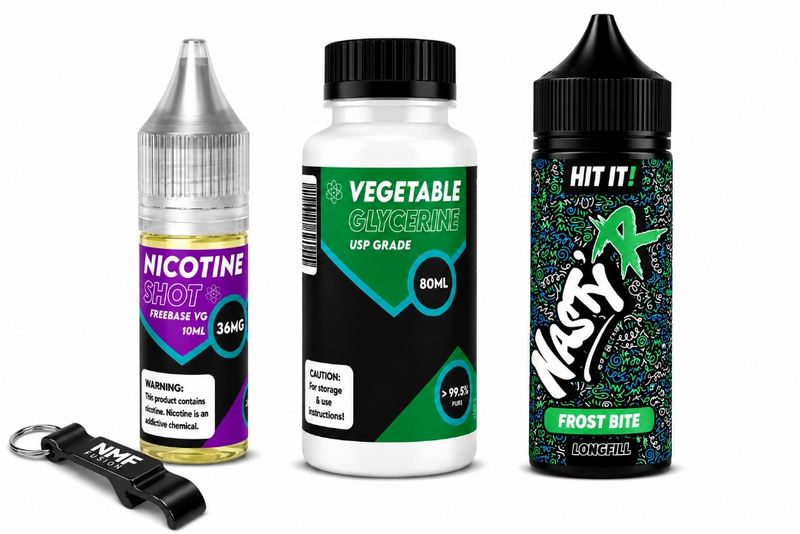 Nasty R MMF Longfill 120ml e-liquid - Frost Bite 3mg (Pack of 4)