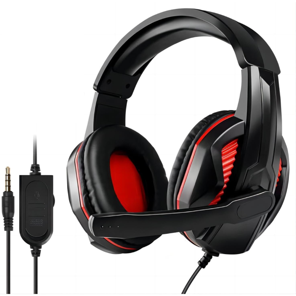 Wired Gaming Headset Headphone with Mic Volume Control 3.5mm Audio Jack