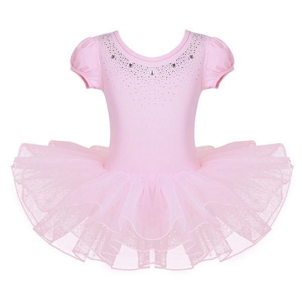 Pink Ballet Tutu Dress with Rhinestones