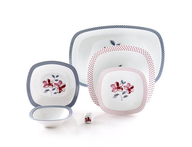 Zarin Home Porcelain - Valencia Purple - Quattro series - 27 Pieces