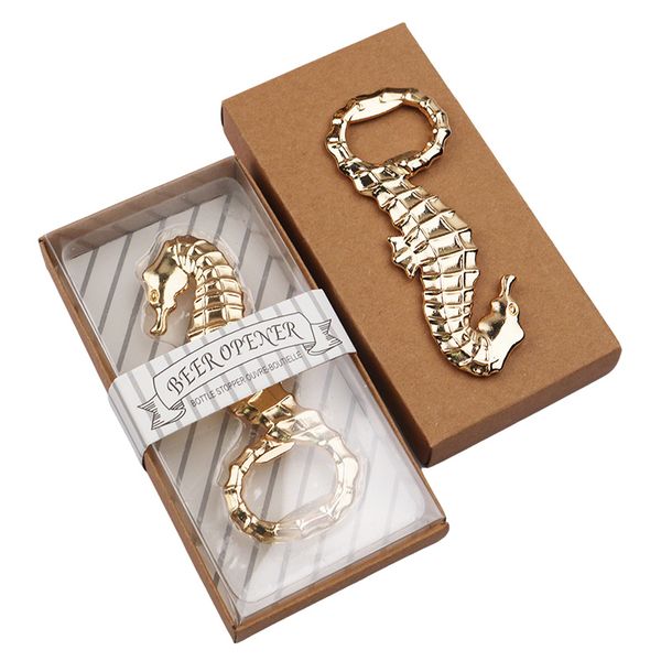 Seahorse-shaped beer opener with creative design for easy bottle opening.
