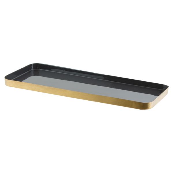 MC - Rectangular Charcoal / Brass Tray