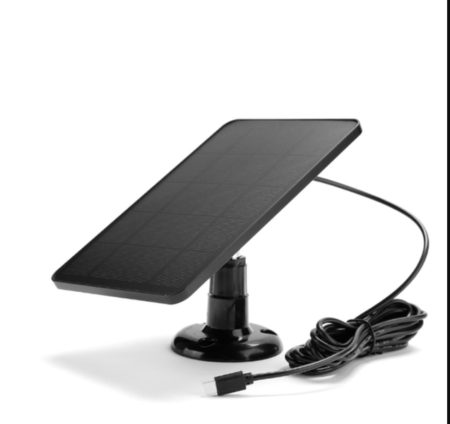 Bltunoed Mini Solar Panel: Powers Cameras &amp; Charges Mobile Phones, Black