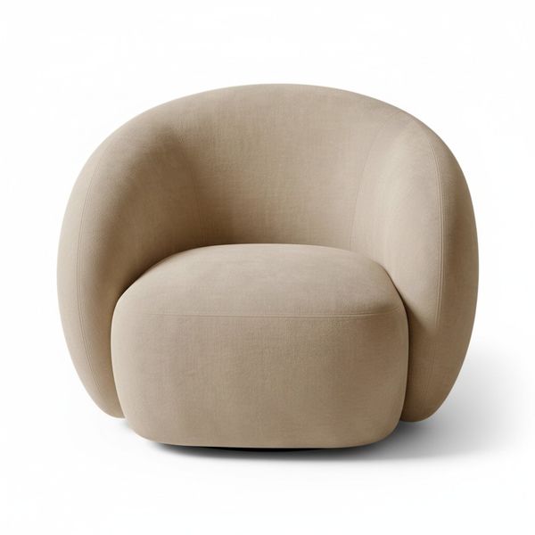 Meek Occasional Chair - Modern Organic Swivel Accent Chair