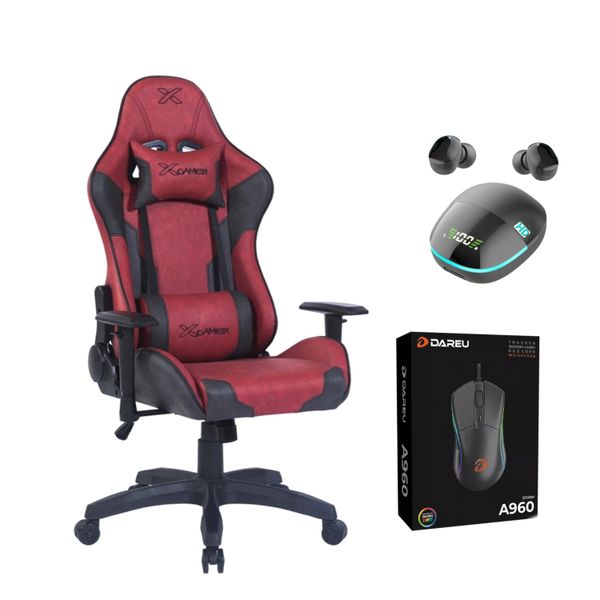 XGamer Pro Gaming Chair + Earphones + Mouse - Gaming Bundle