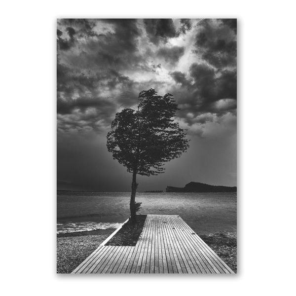 Tree by the Lake Canvas Home Decor Wall Art