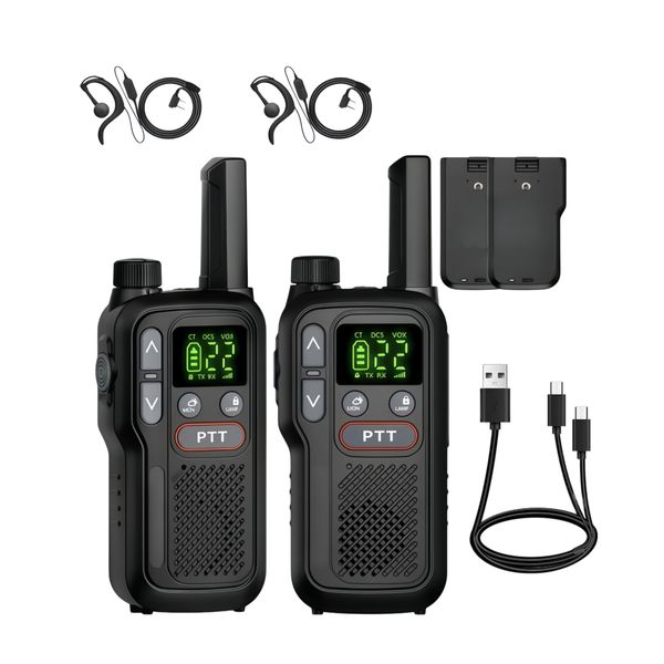 Kingdushi Rechargeable Walkie Talkies For Adults, Frs 2 Way Radios