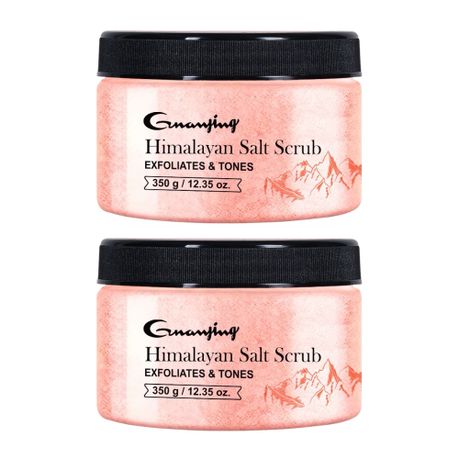 Pack of 2 - Guanjing Himalayan Salt Body Scrub Exfoliates Brightens 350g Image