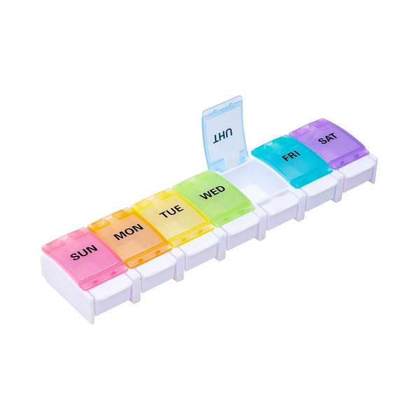 7 Day Pill Organiser with Push Buttons