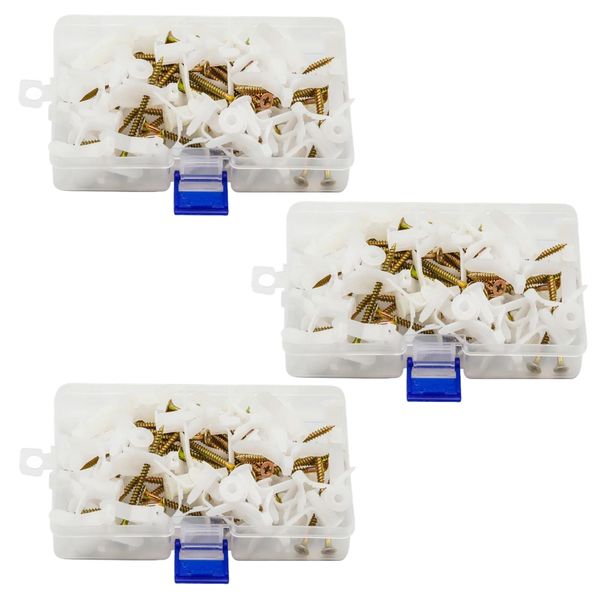 Tool DIY Self Drilling Dry Wall Plugging Screws White Set of 150 (10mm)