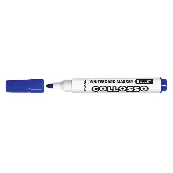 Collosso - Whiteboard Markers Bullet Point Blue , Box of 10