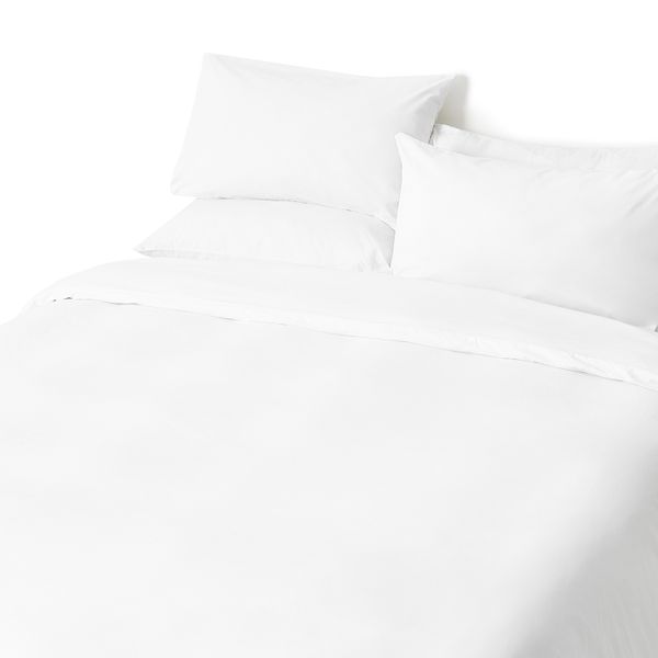 George &amp; Mason White Cotton Plain 200 TC Duvet Cover