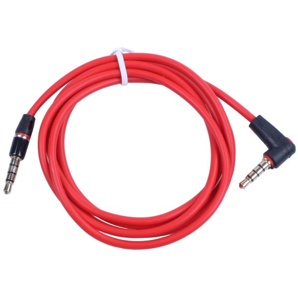 3.5mm 1/8" 4 Pole Car AUX Audio Cord Cable Record Headphone RED