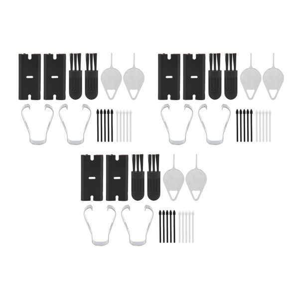 30 Pieces Stylus Tips Black/White ABS for Smartphones with Tools