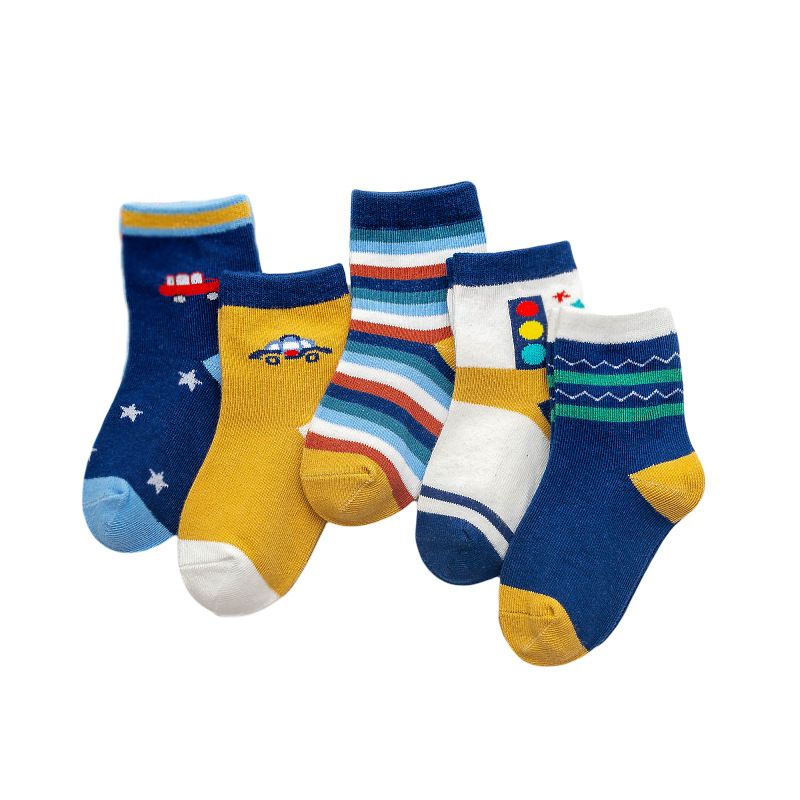 5 Pair Car Cotton Boys socks - Multi Colour | Buy Online in South ...