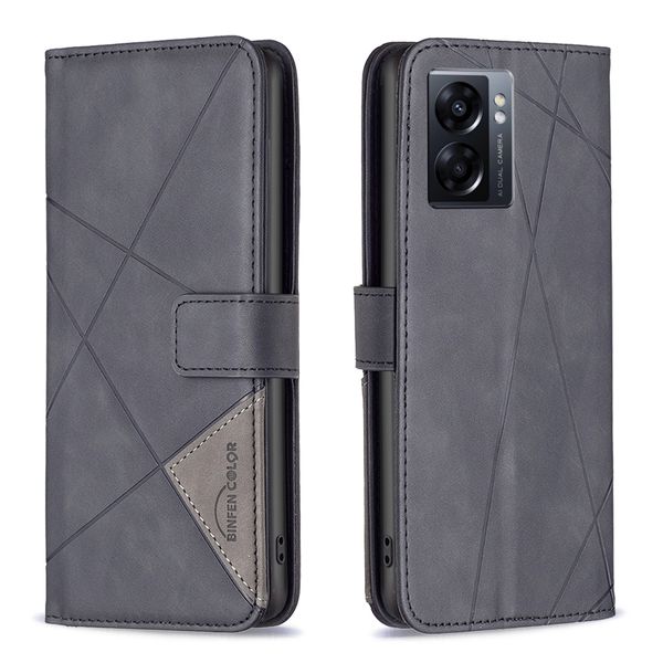 PU Leather Flip Cover Phone Case Compatible with OPPO A58 4G