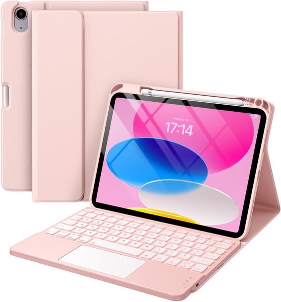 Detachable Keyboard Compatible With iPad (A16) 11th/10th Gen (Light Purple)