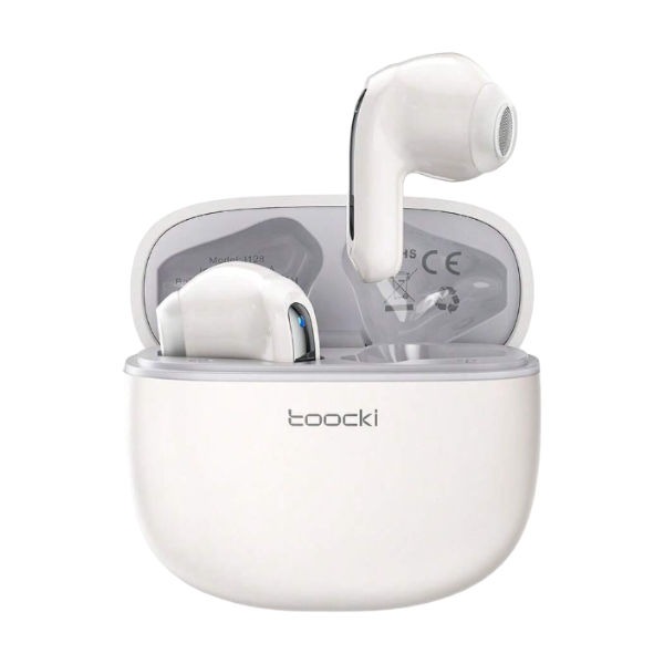 TOOCKI - HIFI Stereo Touch Control Earbuds With Bluetooth v5.2 - White