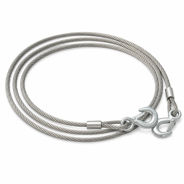 Steel Towing Cable With Hooks For Towing Cars