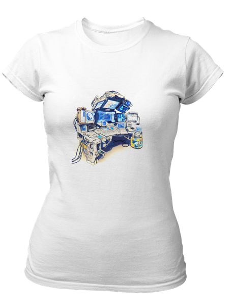 PepperSt Ladies White T-Shirt - Control Pad