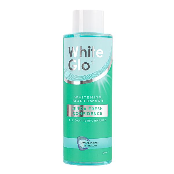 White Glo Mouthwash 500ml, Mint