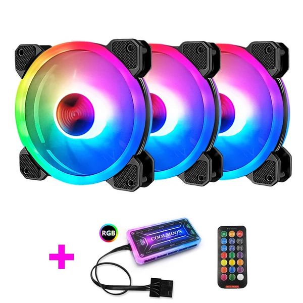 CoolMoon RGB Cooling Fan Kit - 3 Fans