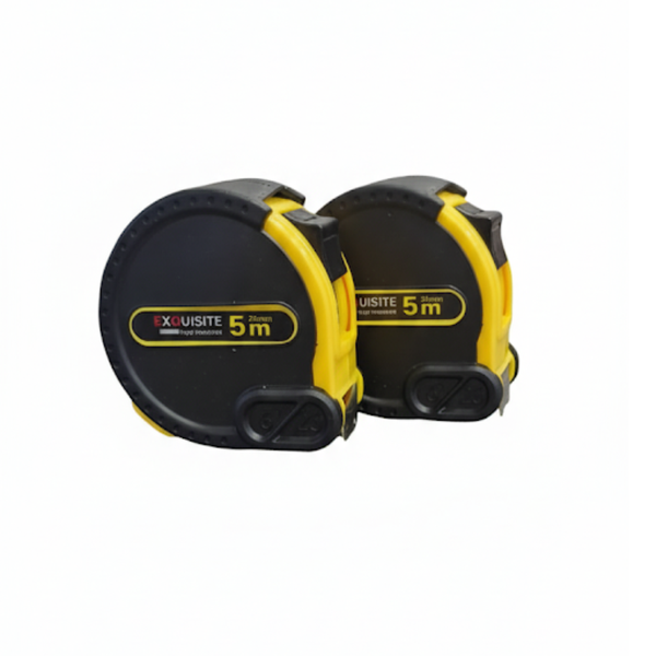 Set of 2 Heavy Duty 5 Meter Measuring Tapes (25mm Wide Blade)