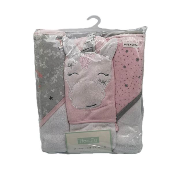 3-Pack Baby Hooded Towels