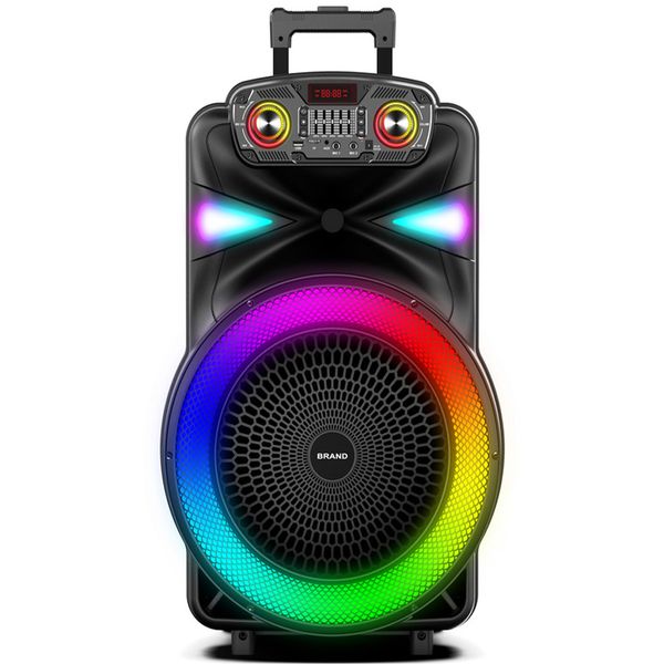 GZMTN 15'' Bluetooth Speakers Portable Wireless Speaker with Microphone