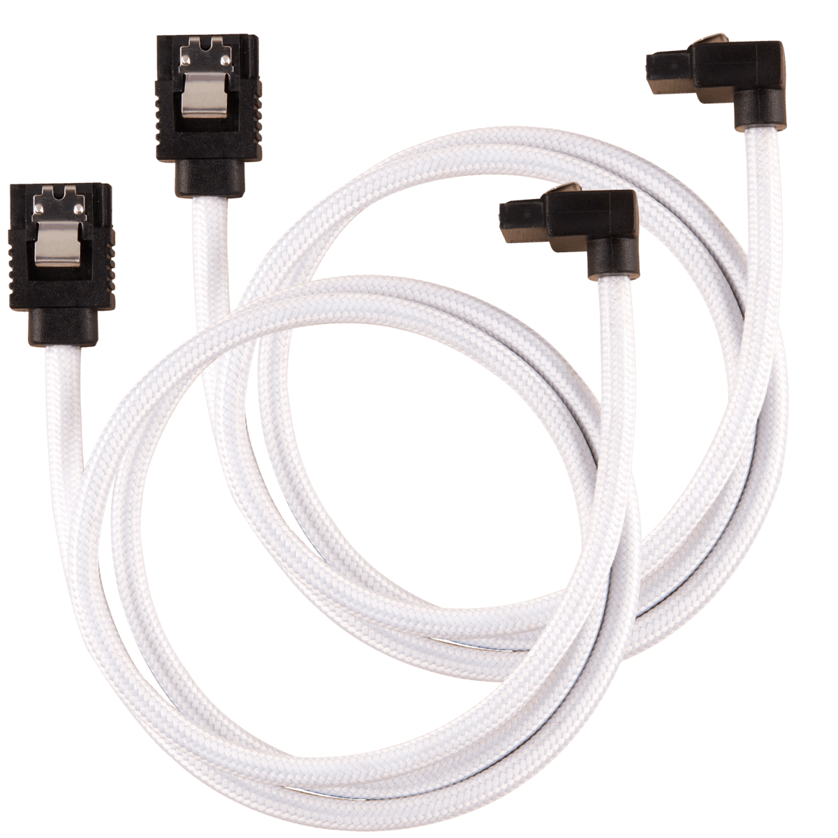 Premium Sleeved SATA 6Gbps 60cm 90 Connector Cable White Shop Today. Get it Tomorrow