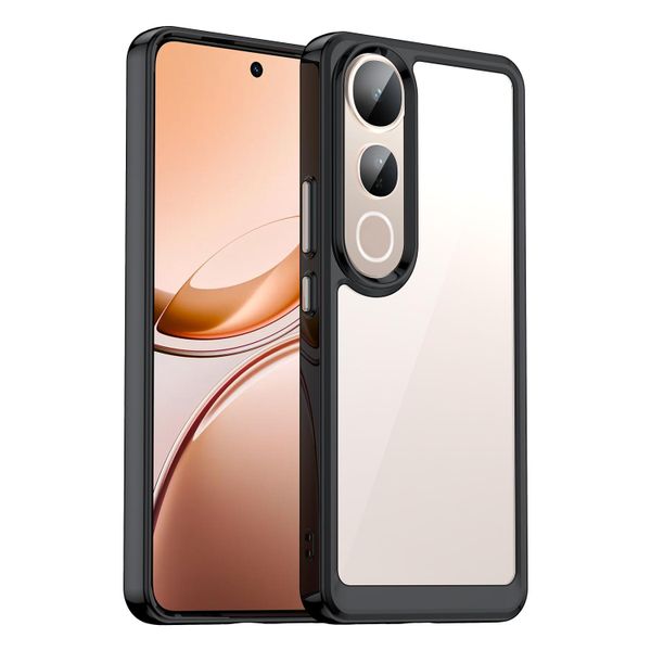 TEKRON Case Compatible With Vivo V50 lite Hybrid Slimfit Candy Clear Cover