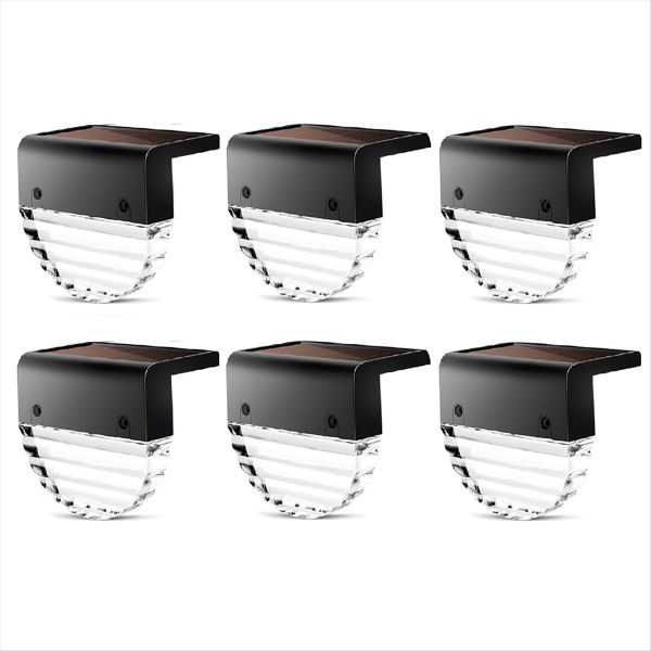 Solar Wall Lamp Deck Lamp Outdoor Wall Lamp 6Pcs