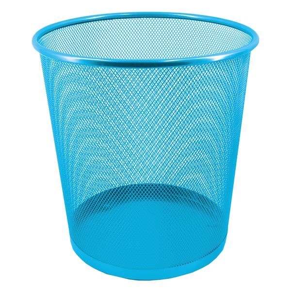 SDS: M900 Wire Mesh Metal Round Waste Bin Sky Blue