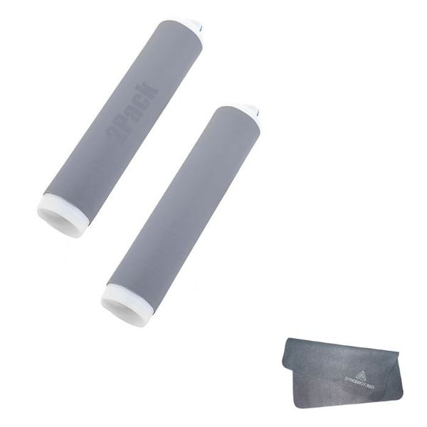 Synergy360 Silicone Pan Handle Sleeve 2 Pack - Medium Size 17 x 3.5 &amp; Cloth