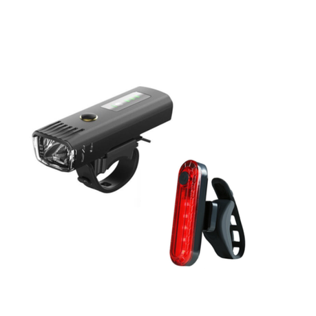 Bicycle Front & Back Light Combo - Both USB Rechargeable | LED Bike Light Image