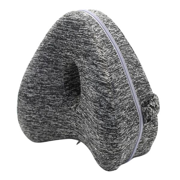 Heart Shape Memory Foam Leg Pillow Side Sleep Knee Pillow Gray Bedding