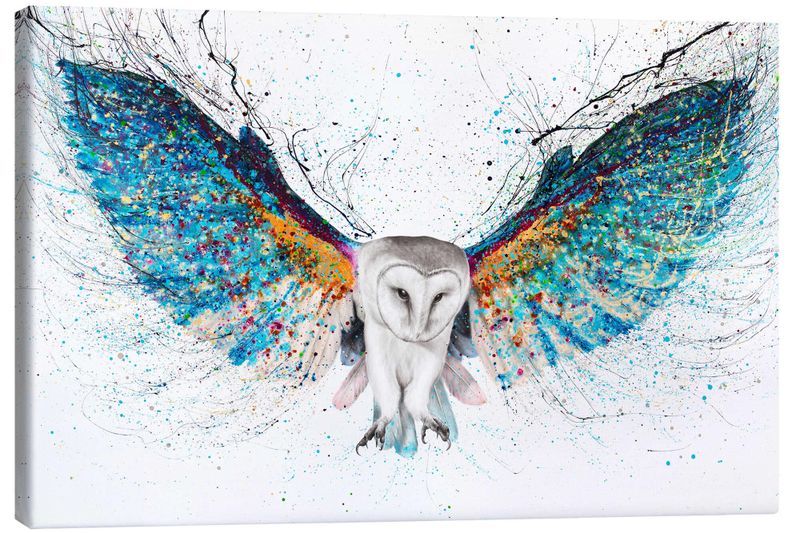 Canvas Art - Opulent Night Owl Large Abstract Canvas Print Wall Art Print