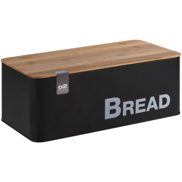 O2 Store Bread Bin - Black